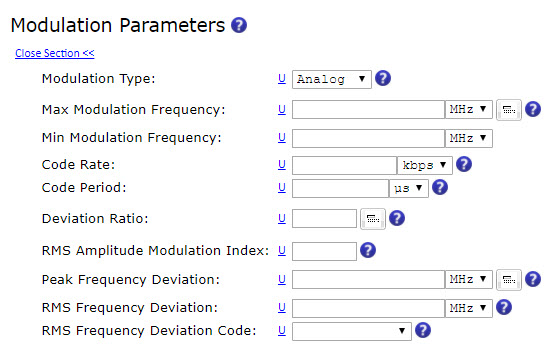 Analog Modulation Options
